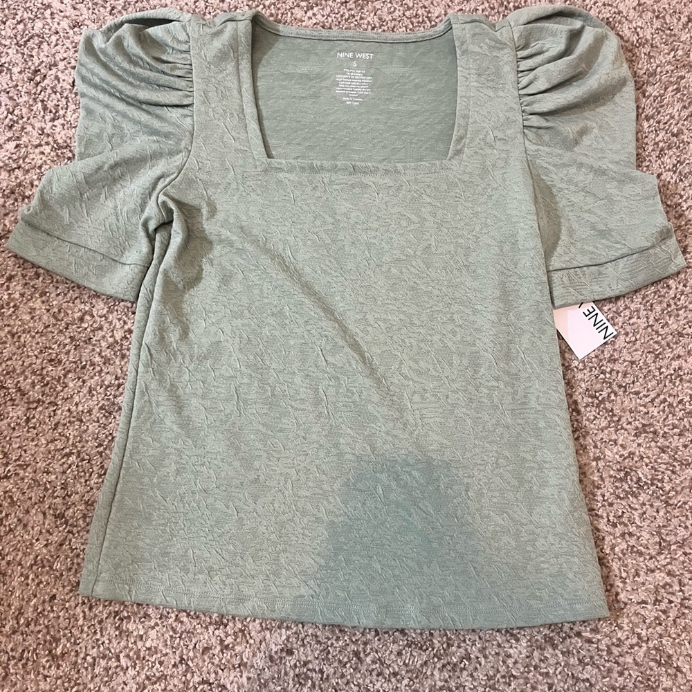 Nine West Sage Puff Sleeve Blouse